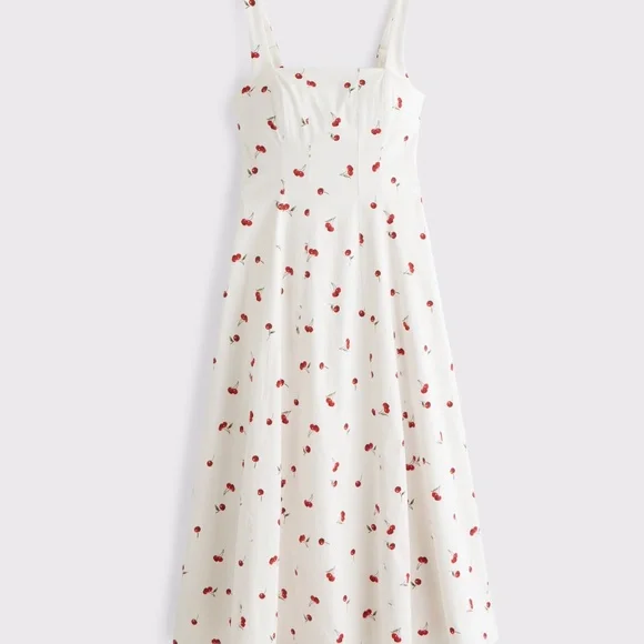 NWT Abercrombie Mila Stretch Midi Dress Size Large - Picture 4 of 13